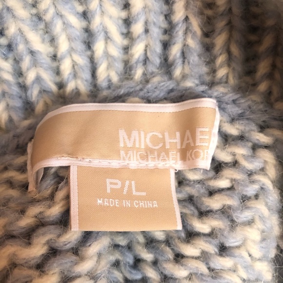 MICHAEL Kors PL Blue Knit Chunky Alpaca Sweater - Picture 5 of 7